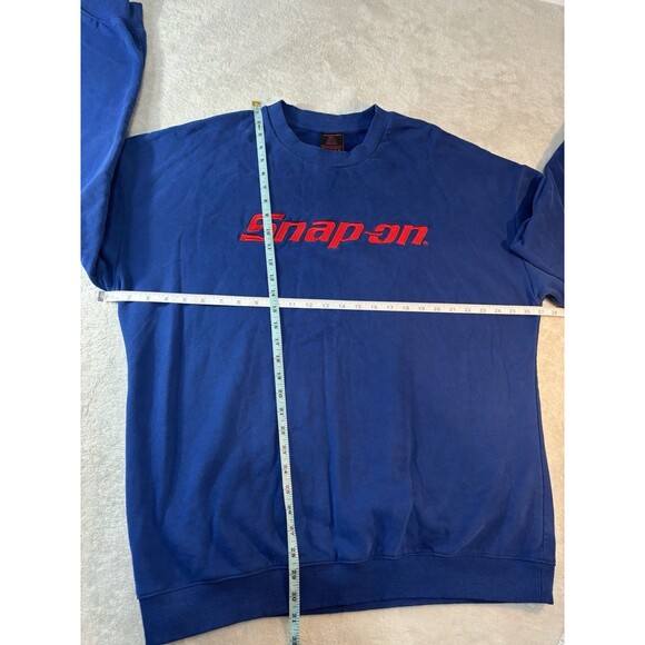 Snap On Tools Sweatshirt Adult XXXL 3XL  Blue Red Embroidered Logo Crewneck - Picture 4 of 10